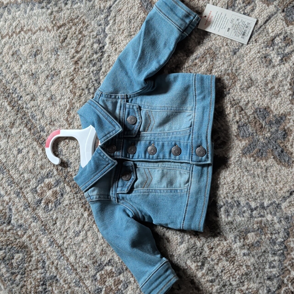 Stylish Blue Denim Kids Jacket, NB